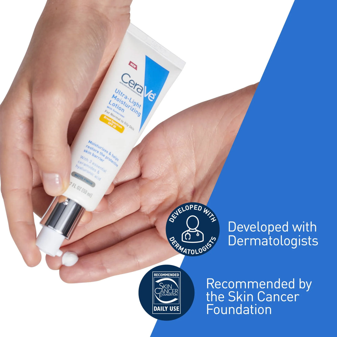 CeraVe Ultra-Light Moisturizing Face Lotion with SPF 30 for Normal to Oily Skin, 1.7 fl oz