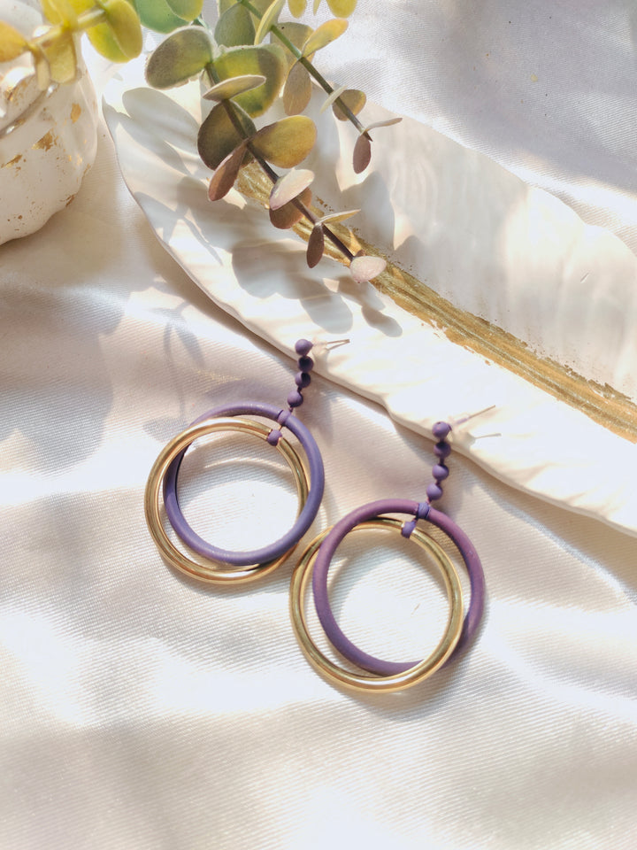 Khaddi purple earrings