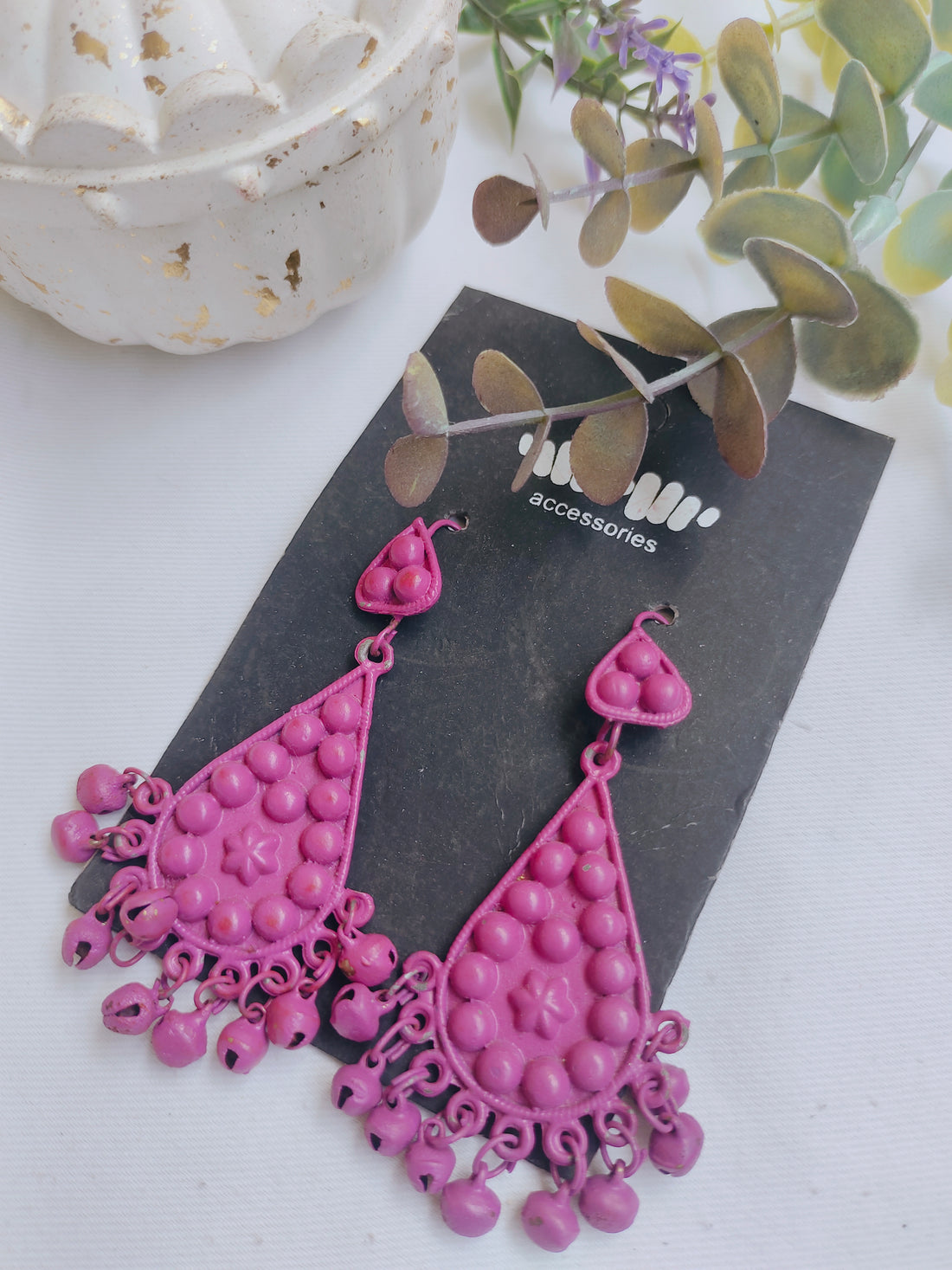 Khaddi pink earrings