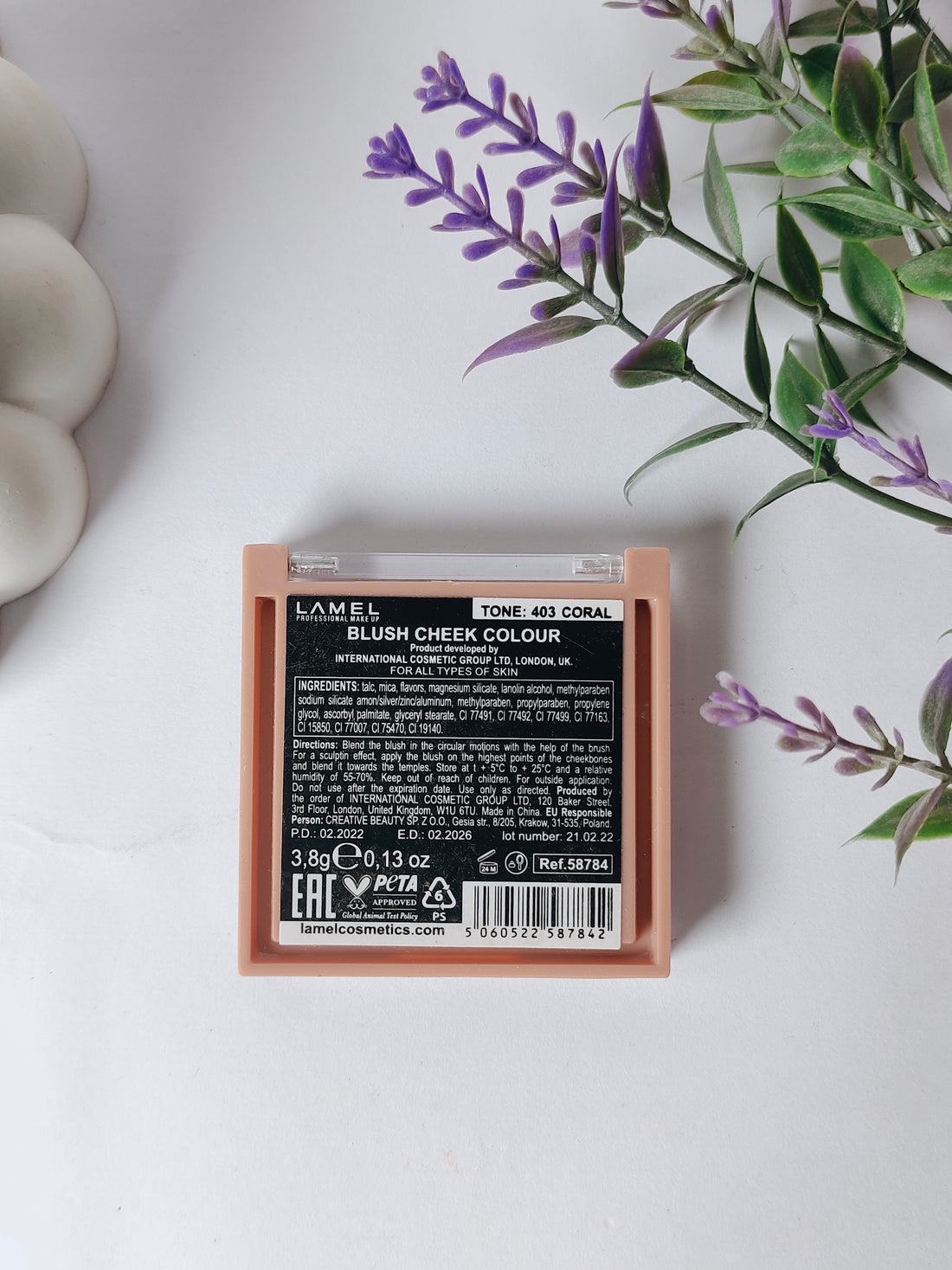Lamel matte blush shade coral