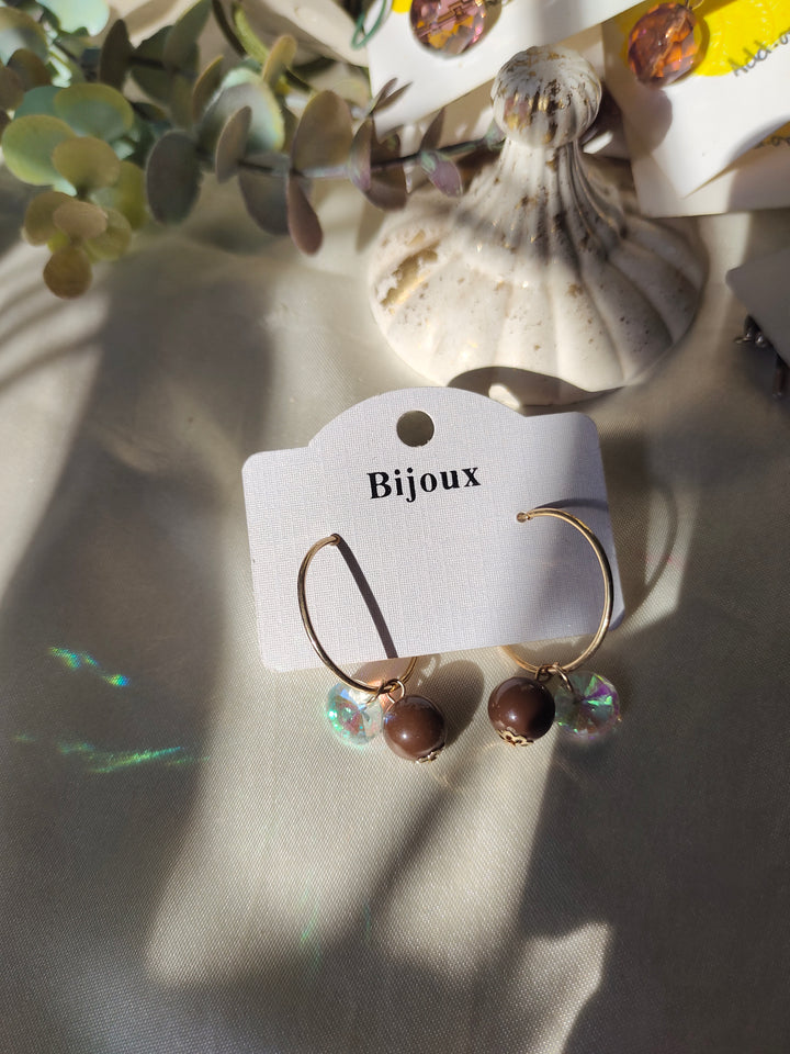 Gold and brown hoops