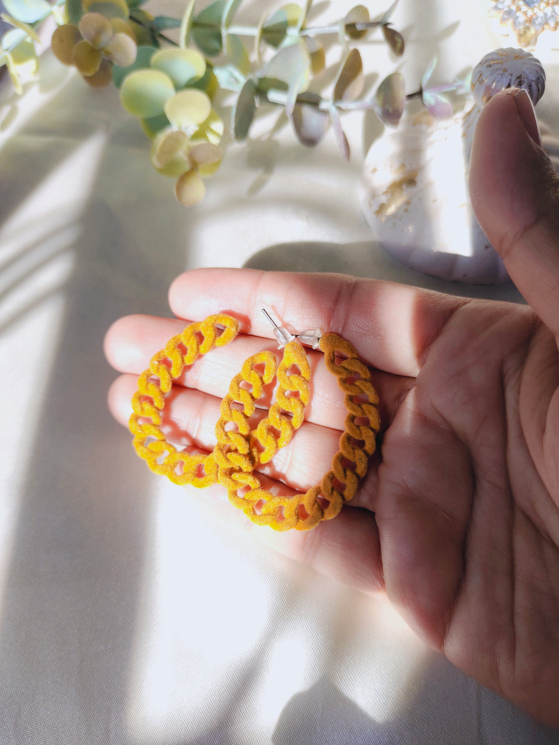 Yellow earrings